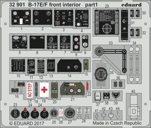 Eduard Accessories 32901 B-17E/F front interior for HKM