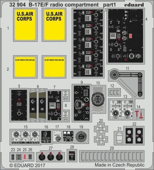 Eduard Accessories 32904 B-17E/F radio compartment for HKM
