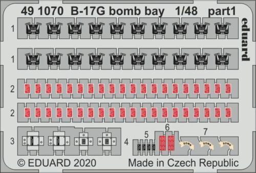 Eduard Accessories 491070 B-17G bomb bay for HKM