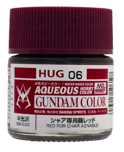 Mr Hobby - Gunze HUG-06 Mr Hobby -Gunze AQUEOUS GUNDAM COLOR (10ml) RED FOR CHAR AZNABLE
