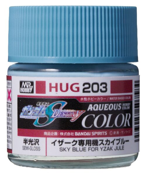 Mr Hobby - Gunze HUG-203 Mr Hobby -Gunze AQUEOUS GUNDAM COLOR (10ml) SKY BLUE FOR YZAK JULE