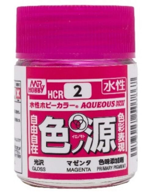 Mr Hobby - Gunze HCR-2 Mr Hobby -Gunze Aqueous Hobby Colors  (18 ml) Primary Color Pigment Magenta