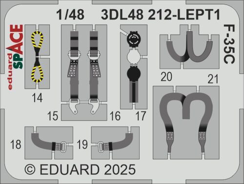 Eduard Accessories 3DL48212 F-35C SPACE  TAMIYA