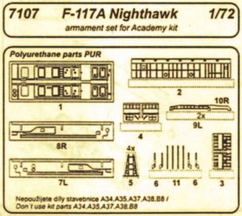 CMK 7107 F 117A  Bewaffnung