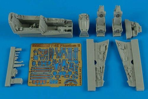 Aires 7272 F-4E Phantom II cockpit set for Hasegawa