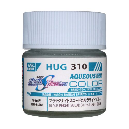 Mr Hobby - Gunze HUG-310 Mr Hobby -Gunze AQUEOUS GUNDAM COLOR (10ml) BLACK KNIGHT SQUAD Cal-re A LIGHT BLUE