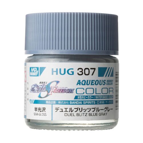 Mr Hobby - Gunze HUG-307 Mr Hobby -Gunze AQUEOUS GUNDAM COLOR (10ml) DUEL BLITZ BLUE GRAY
