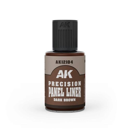 AK Interactive AK12104 PRECISION PANELINER- DARK BROWN 30ml