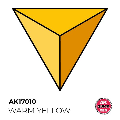AK Interactive AK17010 WARM YELLOW 18 ml - QUICK GEN