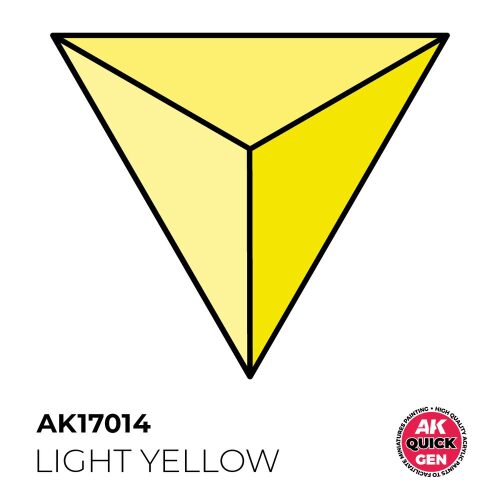AK Interactive AK17014 LIGHT YELLOW 18 ml - QUICK GEN
