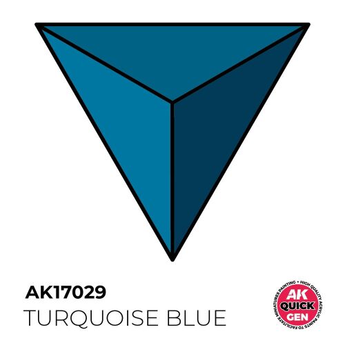 AK Interactive AK17029 TURQUOISE BLUE 18 ml - QUICK GEN