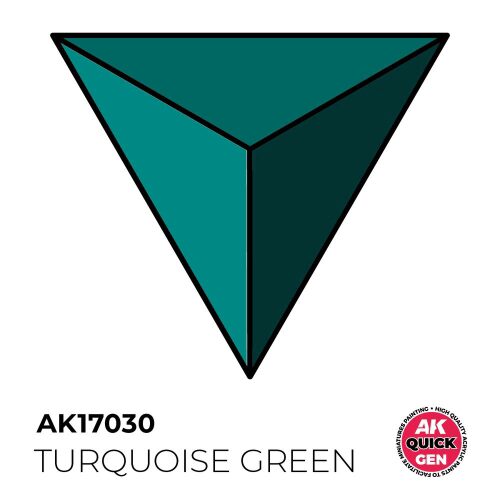 AK Interactive AK17030 TURQUOISE GREEN 18 ml - QUICK GEN