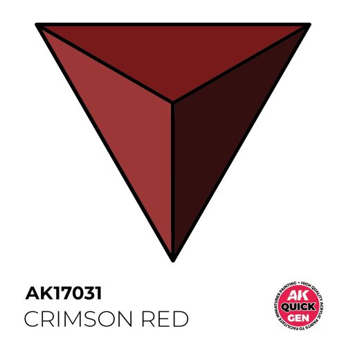 AK Interactive AK17031 CRIMSON RED 18 ml - QUICK GEN