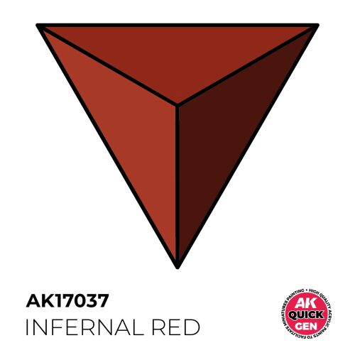 AK Interactive AK17037 INFERNAL RED 18 ml - QUICK GEN