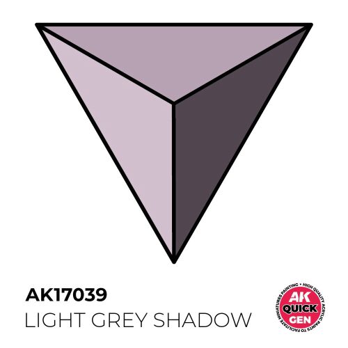 AK Interactive AK17039 LIGHT GREY SHADOW 18 ml - QUICK GEN