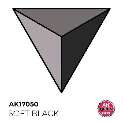 AK Interactive AK17050 SOFT BLACK 18 ml - QUICK GEN