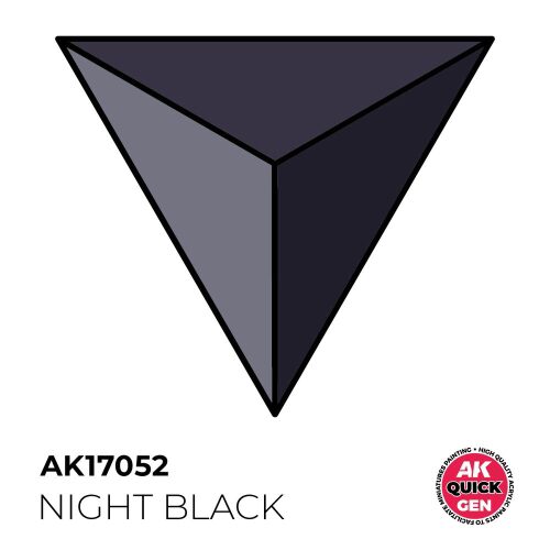 AK Interactive AK17052 NIGHT BLACK 18 ml - QUICK GEN