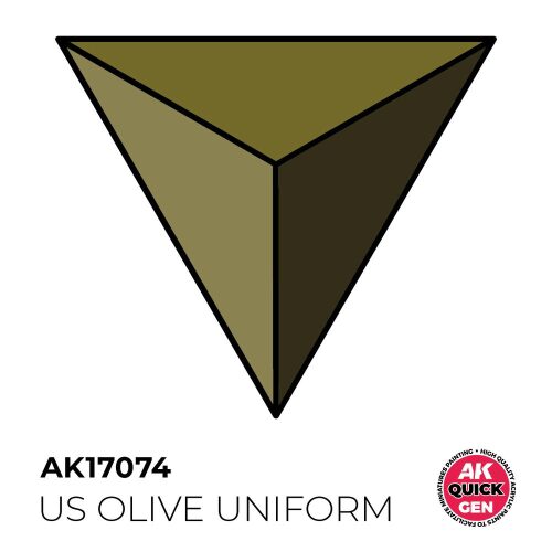 AK Interactive AK17074 US OLIVE UNIFORM 18 ml - QUICK GEN