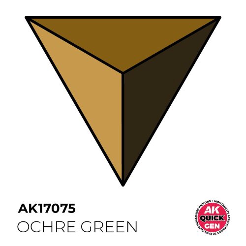 AK Interactive AK17075 OCHRE GREEN 18 ml - QUICK GEN