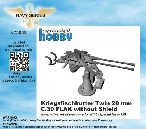 CMK 129-N72048 Kriegsfischkutter Twin 20 mm C/30 FLAK without Shield