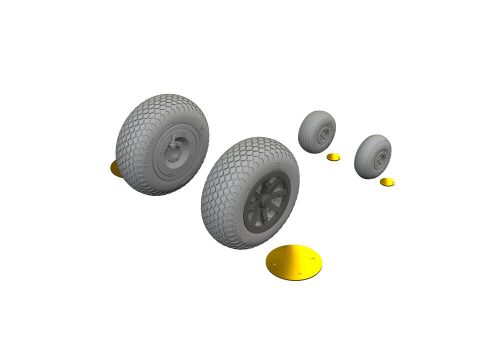 Eduard Accessories 6481135 P-40N wheels cross tread  EDUARD