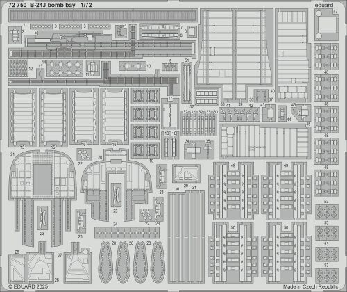 Eduard Accessories 72750 B-24J bomb bay  HASEGAWA
