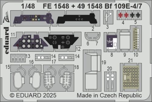 Eduard Accessories FE1548 Bf 109E-4/7  TAMIYA