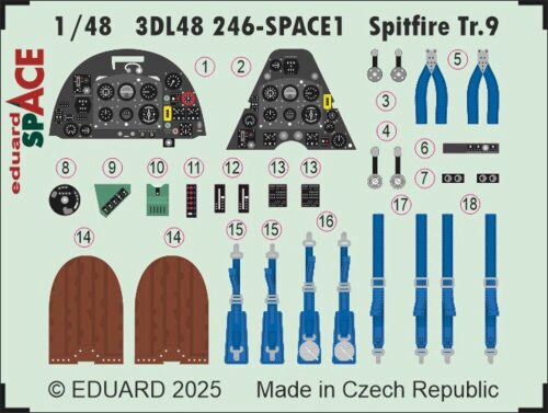 Eduard Accessories 3DL48246 Spitfire Tr.9 SPACE  AIRFIX