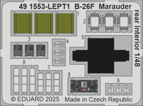 Eduard Accessories 491553 B-26F Marauder rear interior  ICM