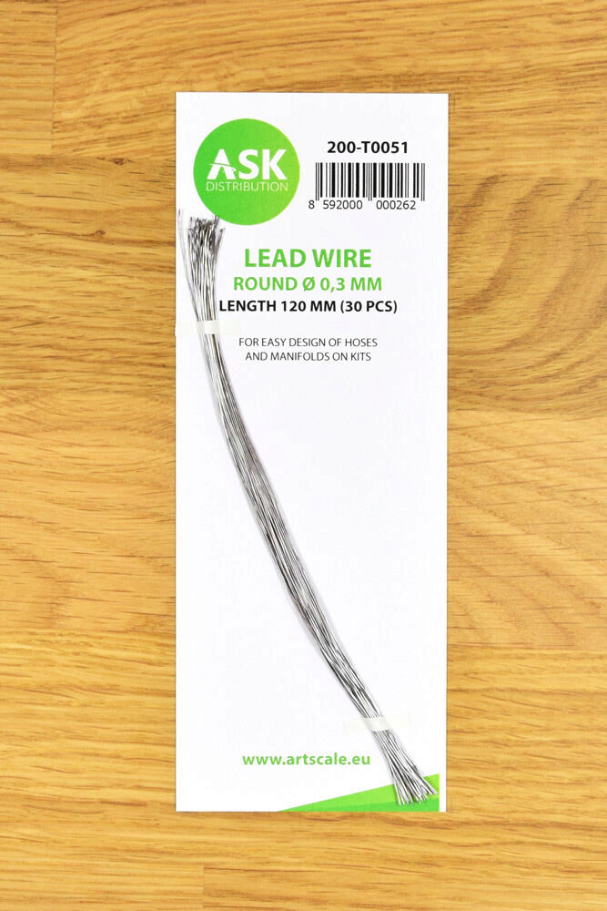 ASK 200-T0051 Lead Wire - Round Ø 0,3 mm x 120 mm (cca. 30 pcs)