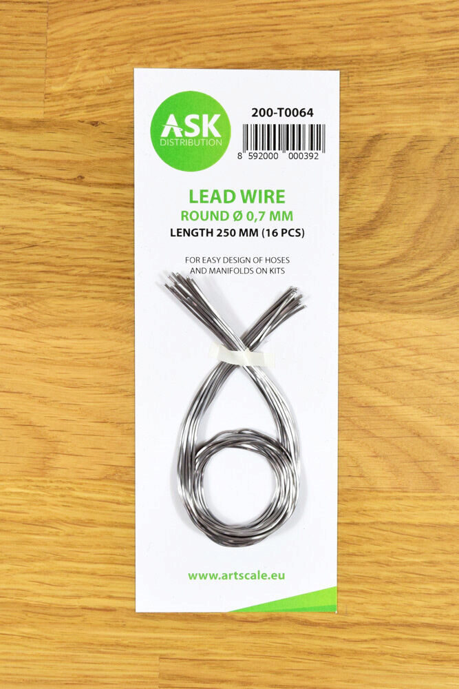 ASK 200-T0064 Lead Wire - Round Ø 0,7 mm x 250 mm (cca. 16 pcs)