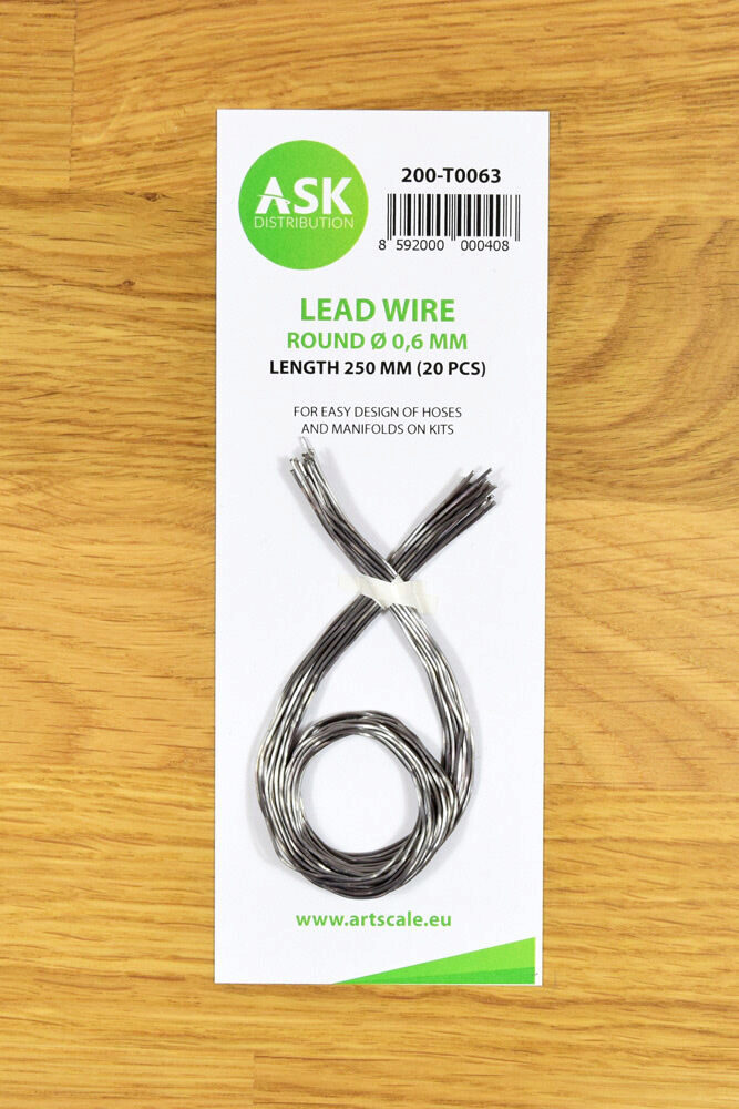 ASK 200-T0063 Lead Wire - Round Ø 0,6 mm x 250 mm (cca. 20 pcs)