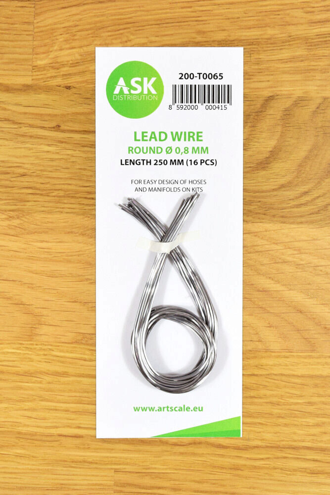 ASK 200-T0065 Lead Wire - Round Ø 0,8 mm x 250 mm (cca. 16 pcs)