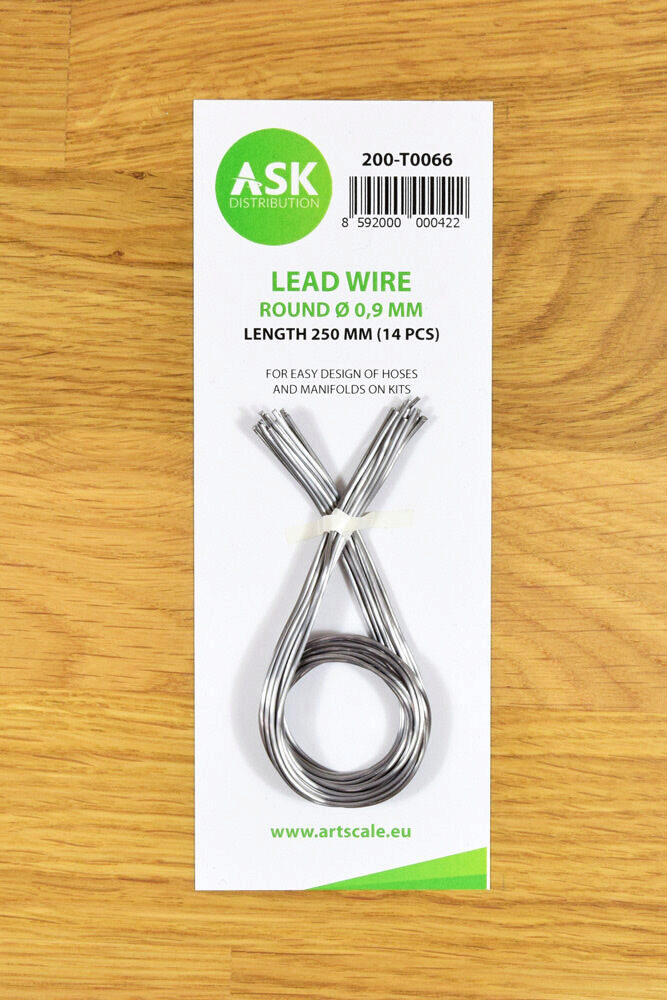 ASK 200-T0066 Lead Wire - Round Ø 0,9 mm x 250 mm (cca. 14 pcs)