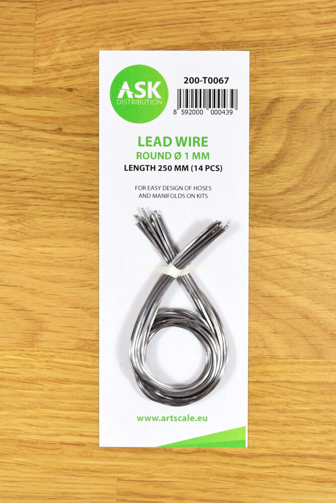 ASK 200-T0067 Lead Wire - Round Ø 1 mm x 250 mm (cca. 14 pcs)