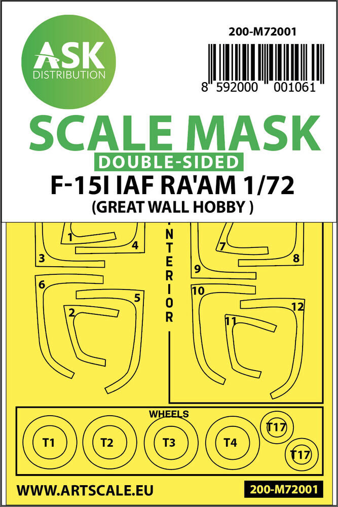 ASK 200-M72001 F-15I IAF RA´AM double-sided painting mask for Great Wall Hobby