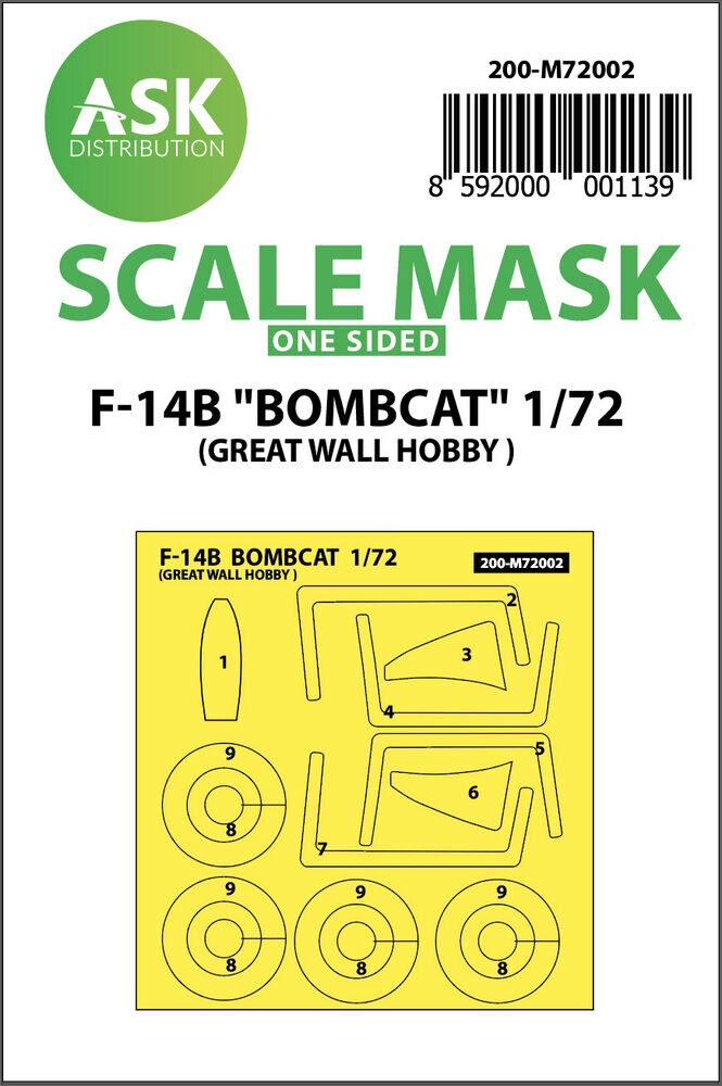 ASK 200-M72002 F-14B Bombcat outside  painting mask for Great Wall Hobby