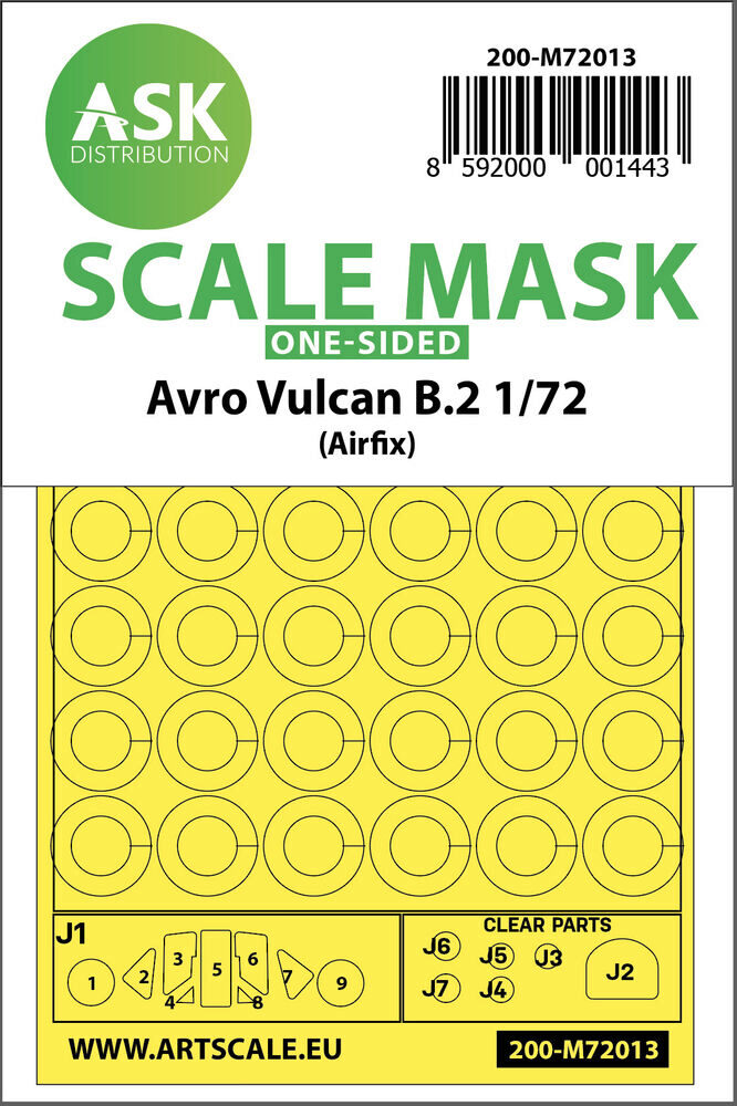ASK 200-M72013 Avro Vulcan B.2 one-sided painting mask for Airfix