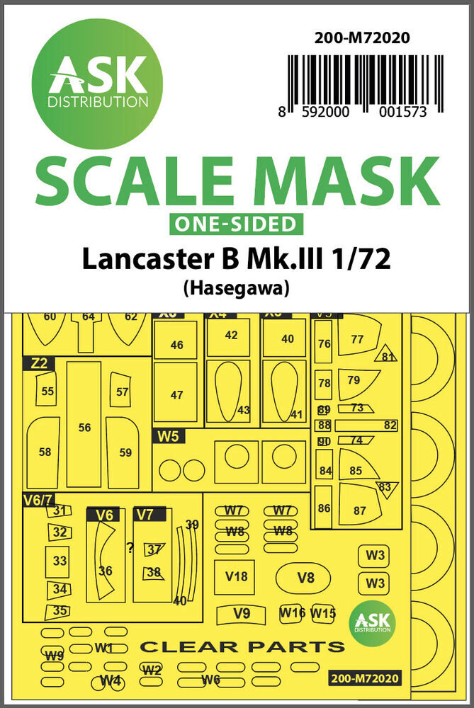 ASK 200-M72020 Lancaster B Mk.III one-sided for Hasegawa