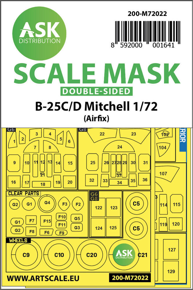ASK 200-M72022 B-25C/D Mitchell double-sided for Airfix