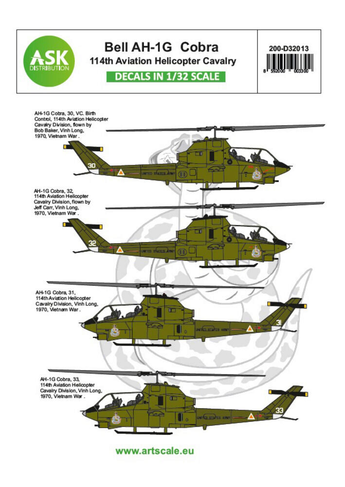 ASK 200-D32013 Bell AH-1G Cobra 11th Aviation Helicopter Cavalry part 3