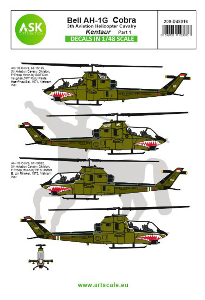 ASK 200-D48016 Bell AH-1G Cobra Kentaur 3th Aviation helicopter cavalry part 1
