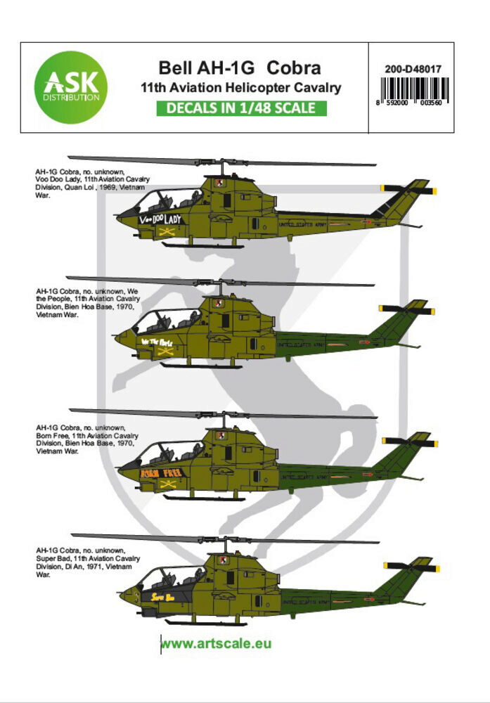 ASK 200-D48017 Bell AH-1G Cobra 11th Aviation Helicopter Cavalery part 3