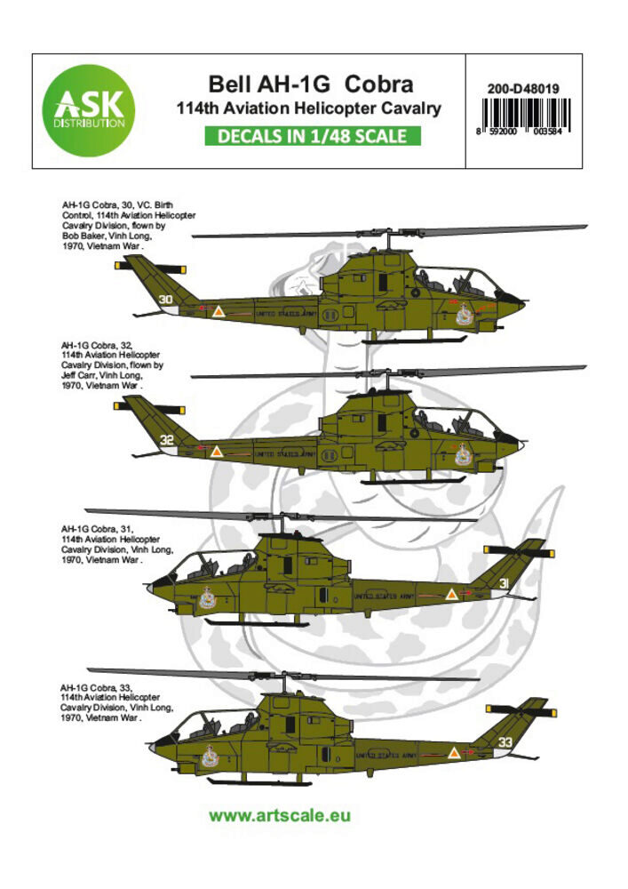 ASK 200-D48019 Bell AH-1G Cobra 114th Aviation helicopter cavalery - part 3