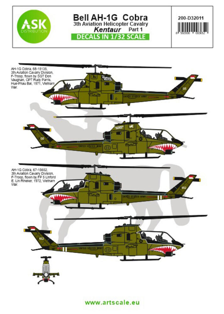 ASK 200-D32011 Bell AH-1G Cobra Kentaur 3th Aviation helicopter cavalry part 1