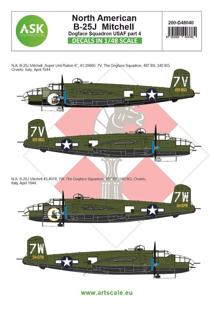 ASK 200-D48040 B-25J Mitchell part 4 - US Dogface Sq. Super Unit Ration K, Mediterranean a.