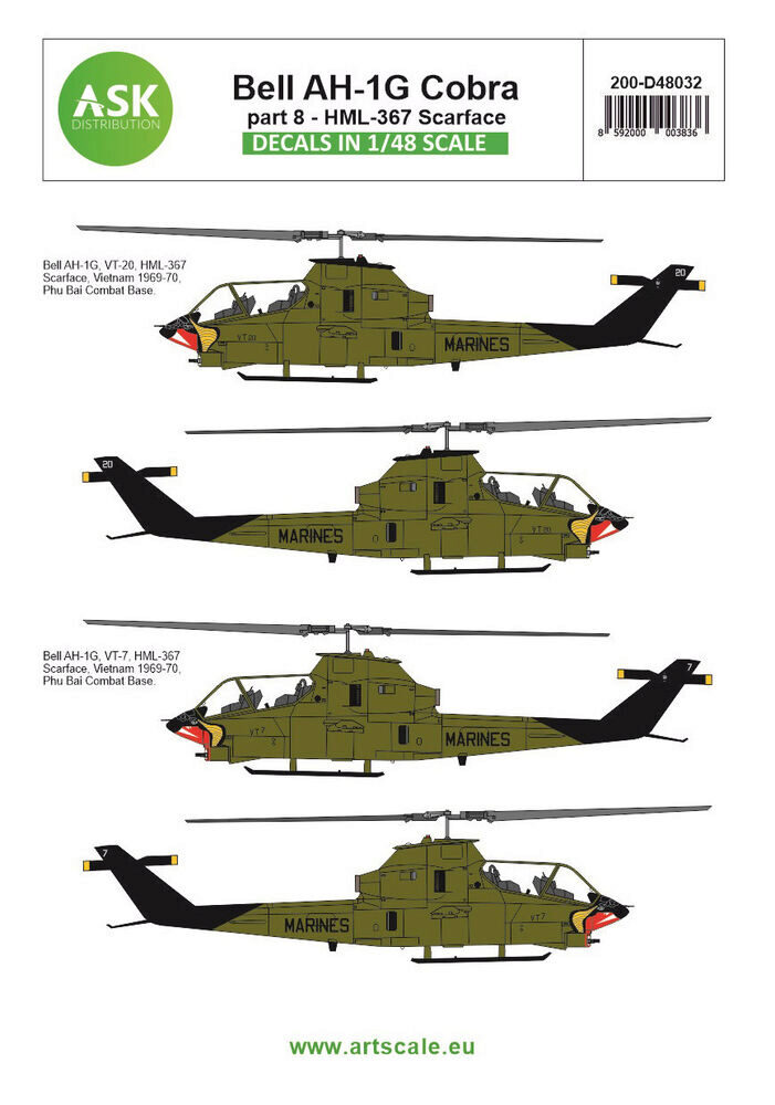 ASK 200-D48032 Bell AH-1G Cobra part 8 - HML367 Scarface