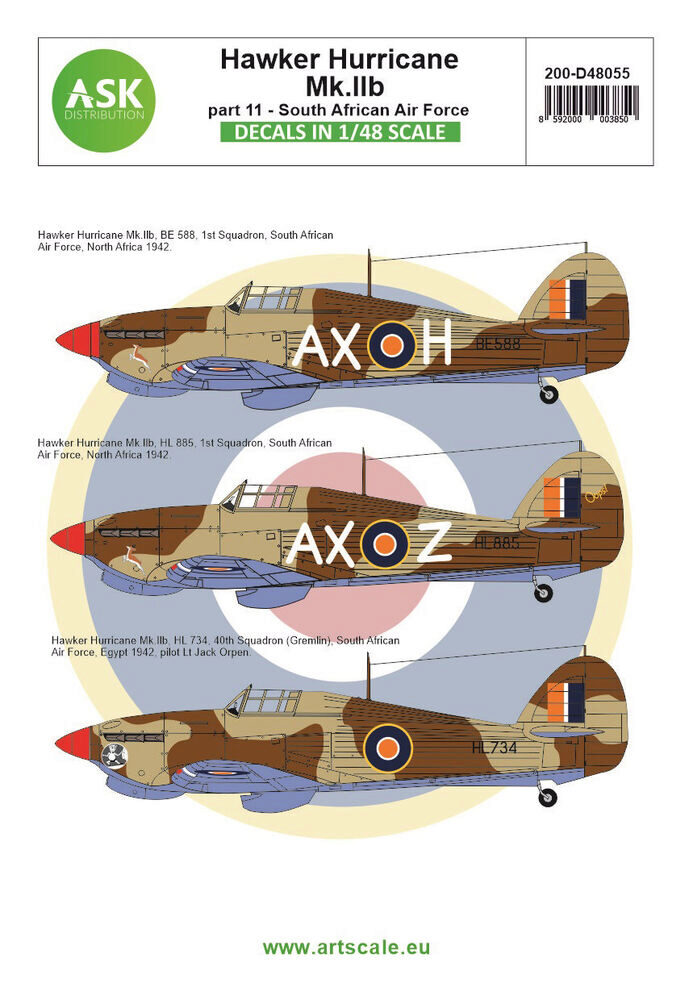 ASK 200-D48055 Hawker Hurricane Mk.IIB part 11 - South African Air Force