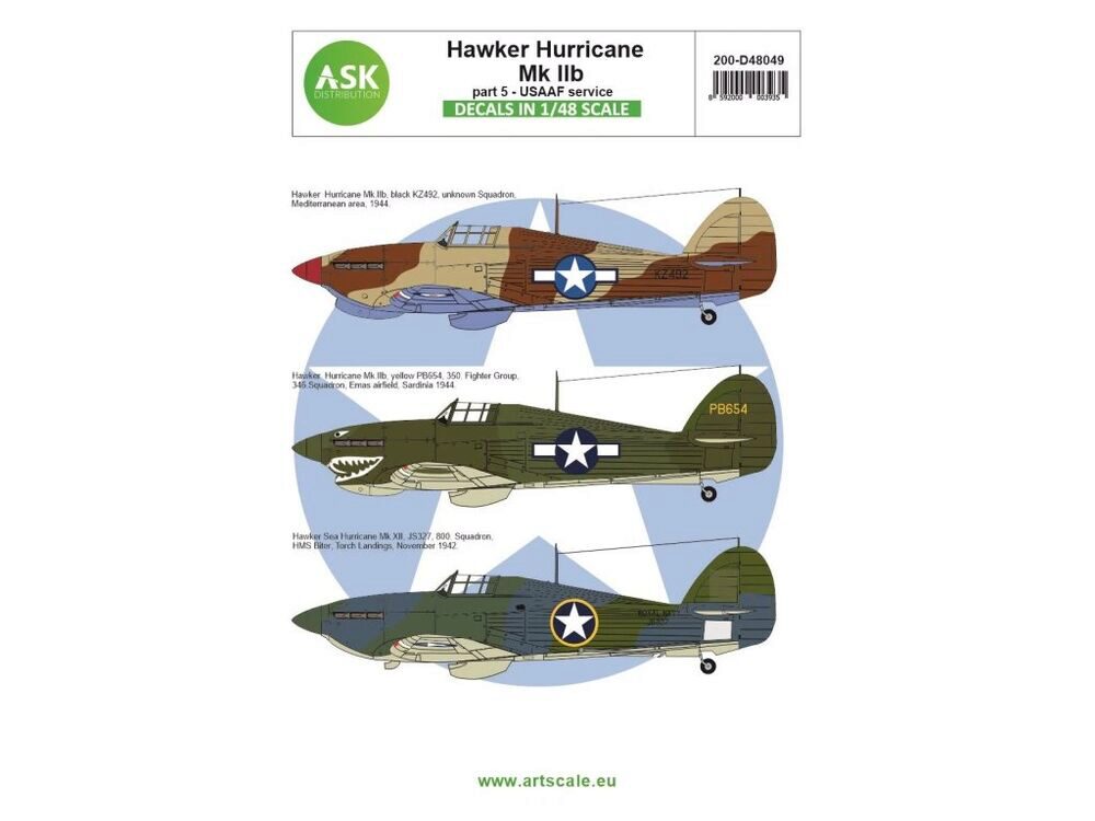 ASK 200-D48049 Hawker Hurricane Mk.IIB part 5 - USAAF service