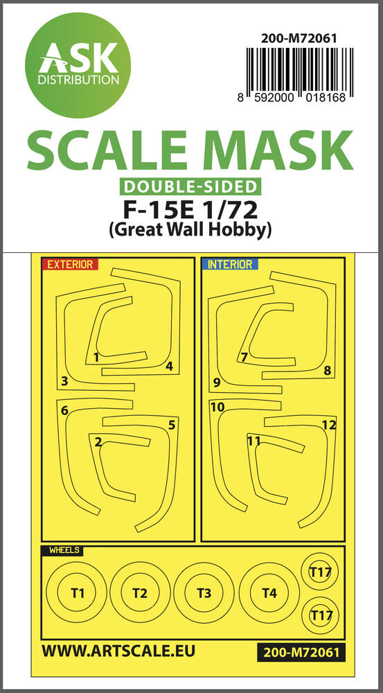 ASK 200-M72061 F-15E double-sided painting express mask for Great Wall Hobby